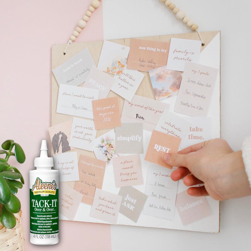 Aleene's Tack-It Over & Over Liquid Glue 4 fl oz, Repositionable and Removable Adhesive, Clear - Image 5